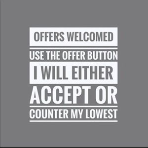 Like the item but not the price? Make me an offer!